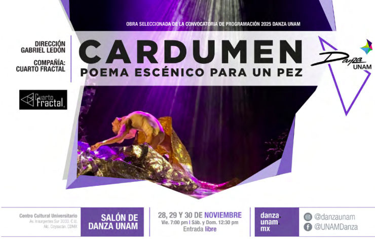 Gabriel Ledón presenta Cardumen en la programación de Danza&nbsp;UNAM